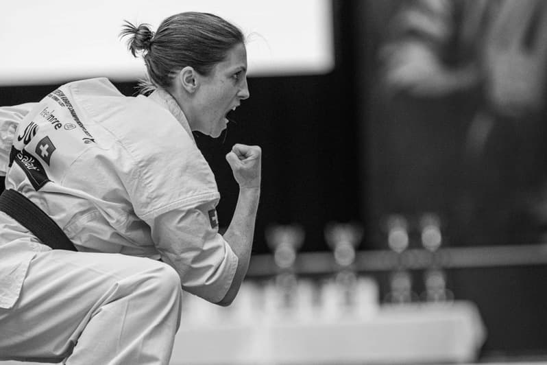 Kata-Vorführung im Okawa Dojo Baden